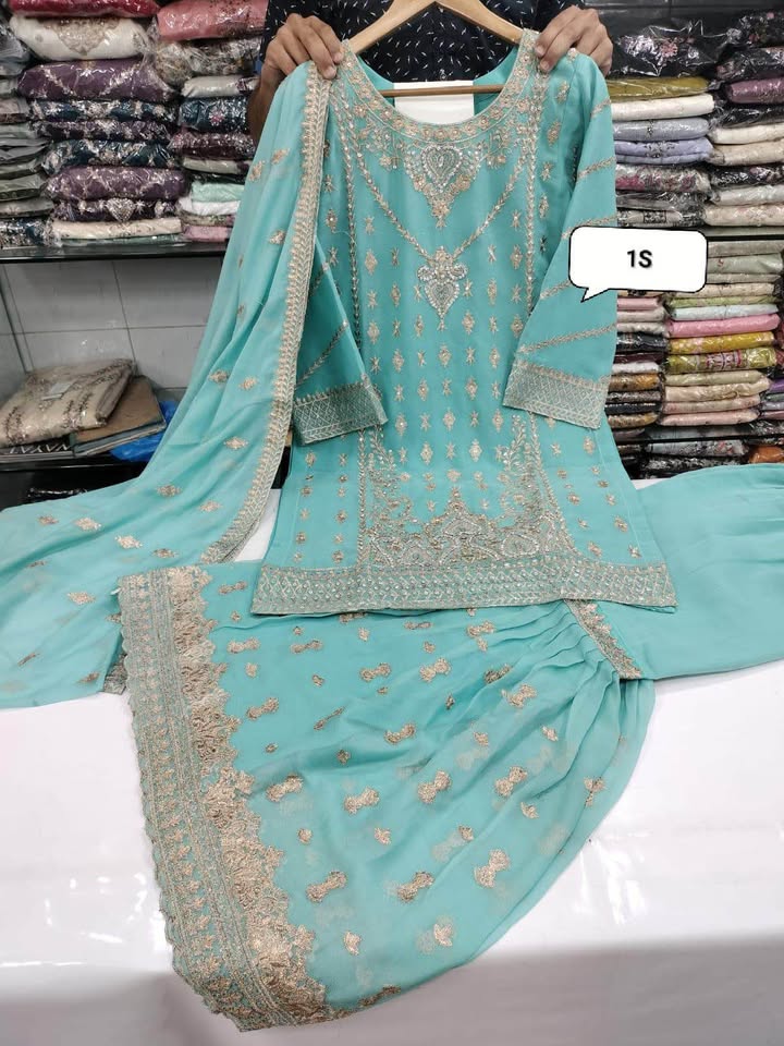 629679700_3484414111705545_2260785518184838756_n Special Eid Offer - Pakistani chiffon 3 piece dresses size S -XL - Image 5