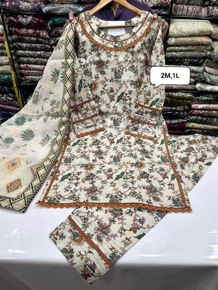 671980358_1597735971316833_8231037029203435142_n New Printed Farshi suits - summer collection - Image 2
