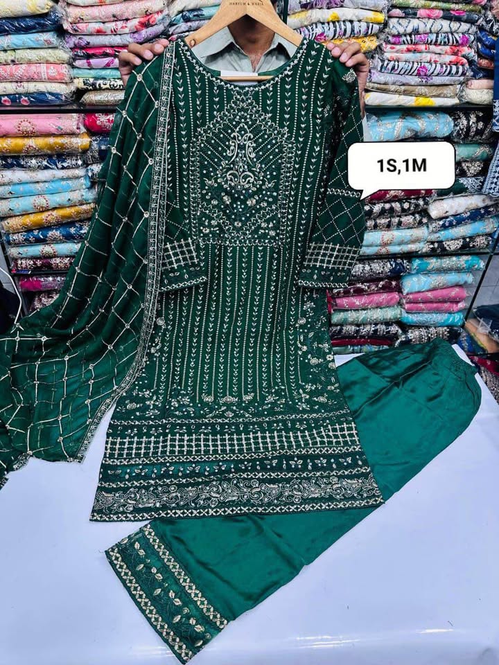 675859621_1297026555095808_4488846628553112937_n Pakistani chiffon three pieces - Image 2