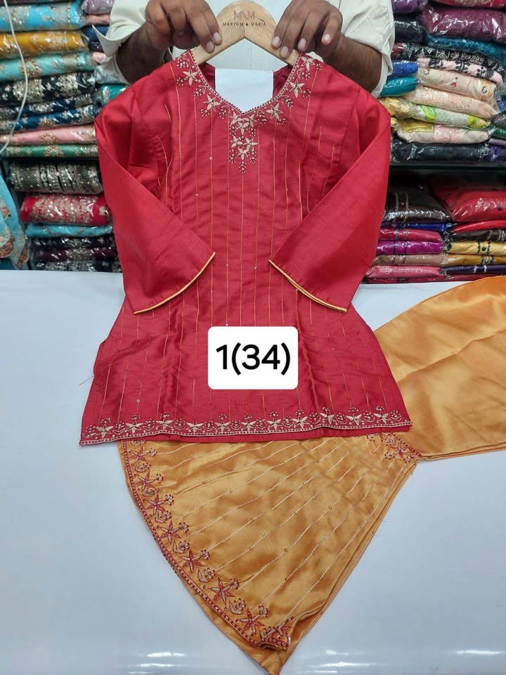 676297474_1625970671995367_3548736894242116531_n New Pakistani party wear dresses size 8-10years - Image 7