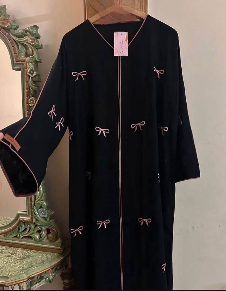 676602504_1557927309320118_2109518077000552823_n Embroidered Ribbon Nida Abaya - In many colors now! - Image 5