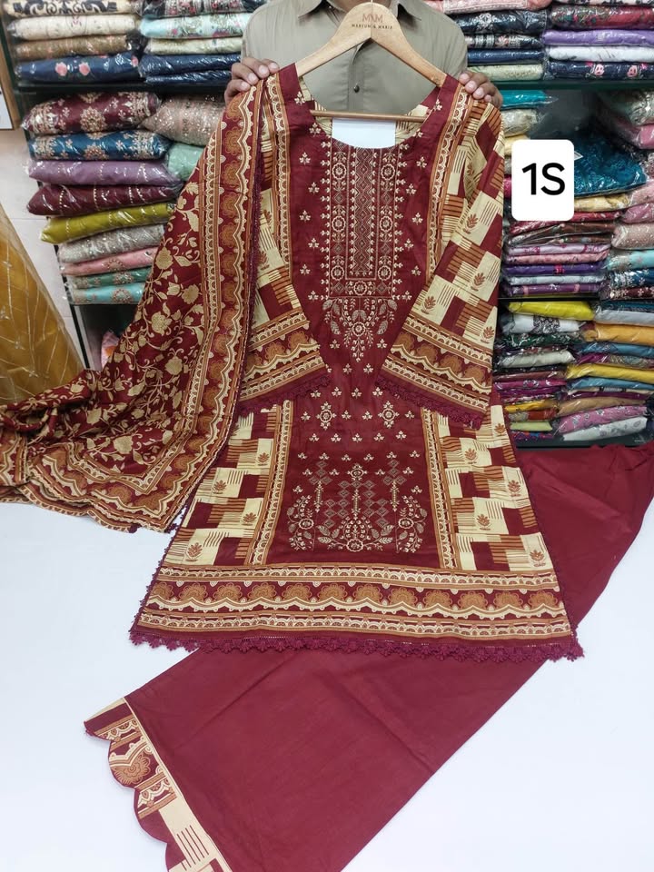 684110624_989421760106632_3044368549535517772_n Small size Stock clearance - New Pakistani embroidered Lawn suits - Image 6