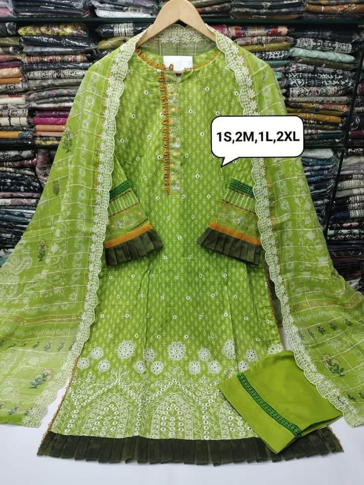 684211696_24543067365390899_5999376048429942529_n Small size Stock clearance - New Pakistani embroidered Lawn suits - Image 7