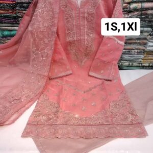 Latest Organza three piece ready to wear