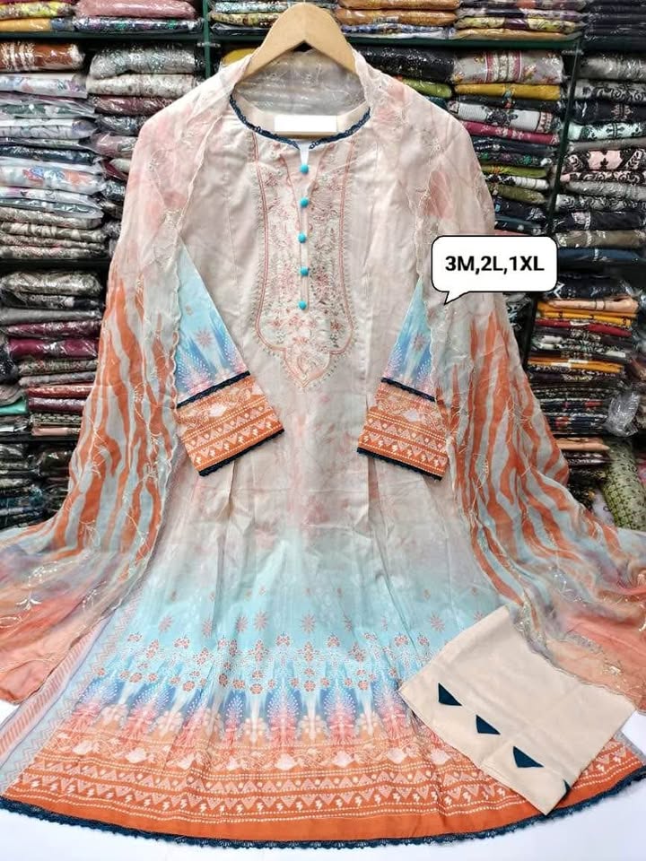 New Pakistani embroidered lawn XL sizes New Pakistani embroidered lawn XL sizes
