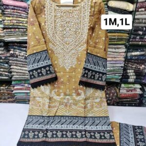 Pakistani cotton two piece embroidered dresses