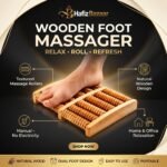 Traditional Wooden Roller Foot Massager – Natural Wood Reflexology Roller for Relaxation & Daily Foot Massage