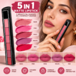 5 In 1 Matte Lipstick Set – Compact 5 Shade Lip Color for Everyday Makeup