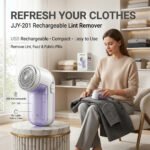 JJY-201 Portable Rechargeable Lint Remover – USB Fabric Shaver for Clothes, Sweaters & Upholstery